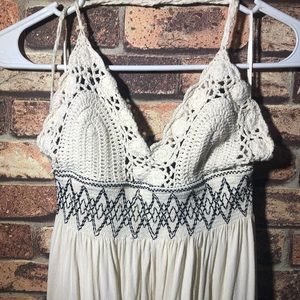 Cream crochet summer dress